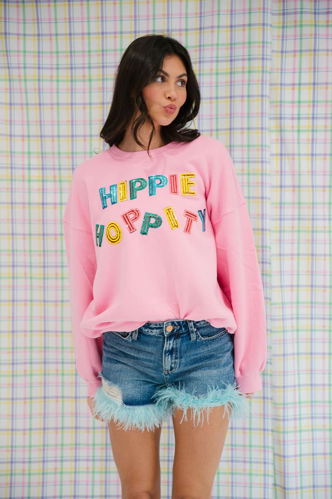 HIPPIE HOPPITY PINK PULLOVER* PULLOVER Judith March