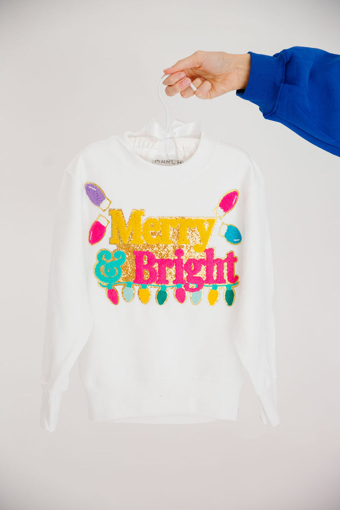 MINI KIDS MERRY & BRIGHT WHITE PULLOVER PULLOVER Judith March   