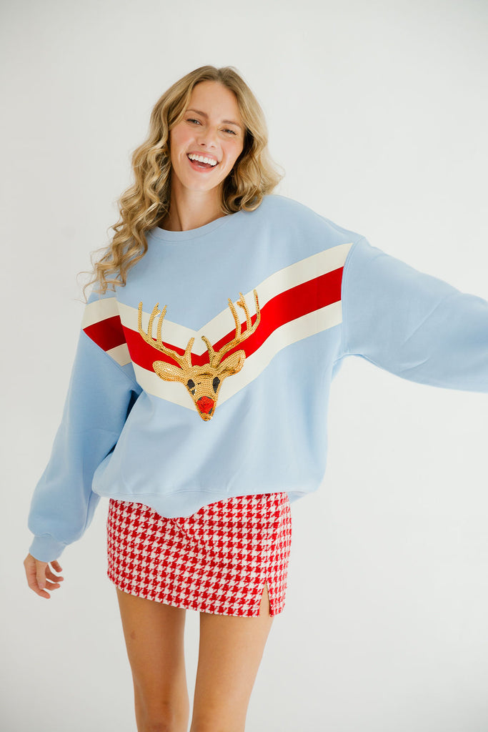 RUDOLPH STRIPES BLUE PULLOVER PULLOVER Judith March   