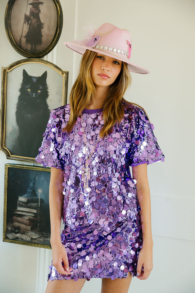 PURPLE PASSION SEQUIN TOP TOP Judith March   