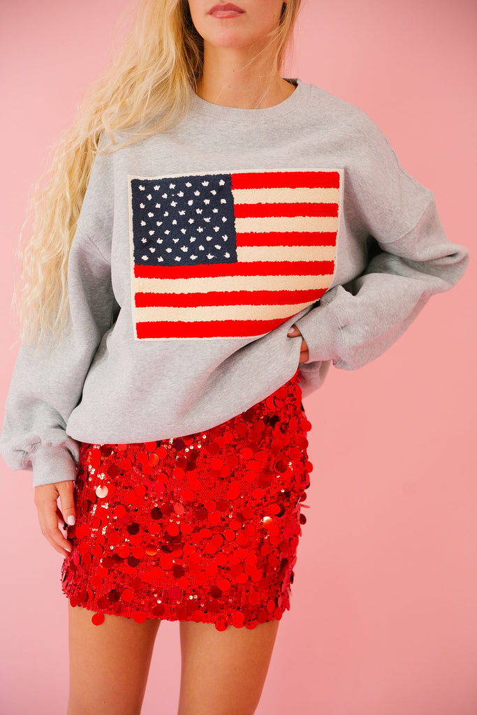 BIG FAN OF THE FLAG PULLOVERS pullover Judith March SMALL GREY 