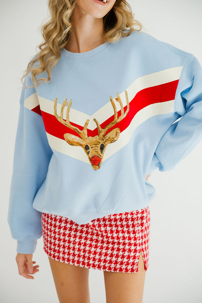 RUDOLPH STRIPES BLUE PULLOVER PULLOVER Judith March   