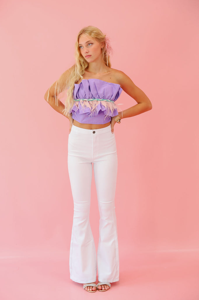 THE VIOLET FEATHER TOP TOP Judith March   