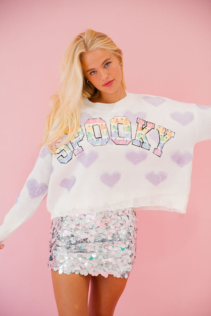 SPOOKY HEART SWEATER SWEATER Judith March   