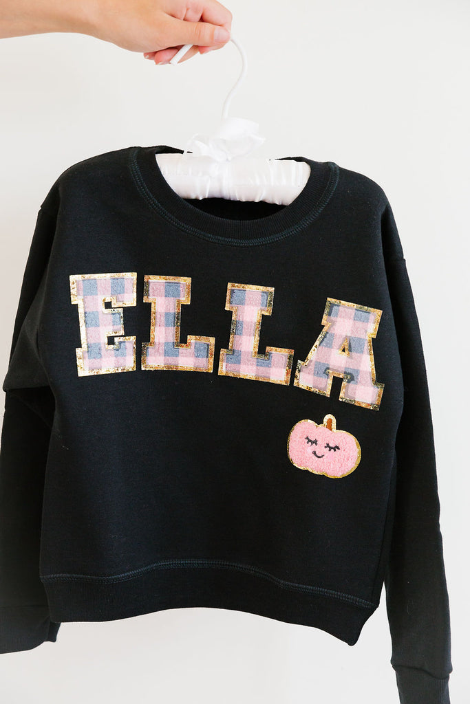 MINI KIDS CUSTOM HALLOWEEN BLACK PULLOVER PULLOVER Judith March   