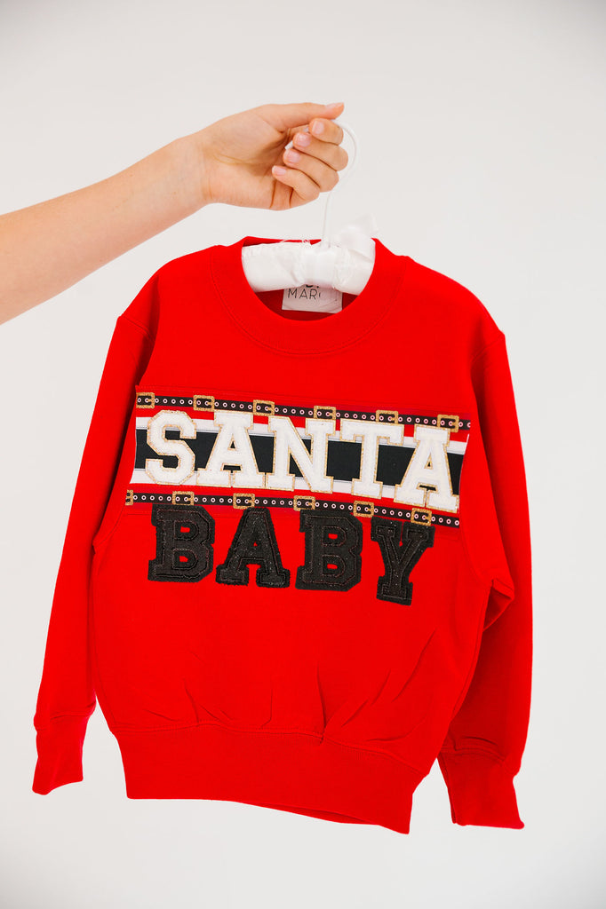 MINI KIDS SANTA BABY RED PULLOVER PULLOVER Judith March   