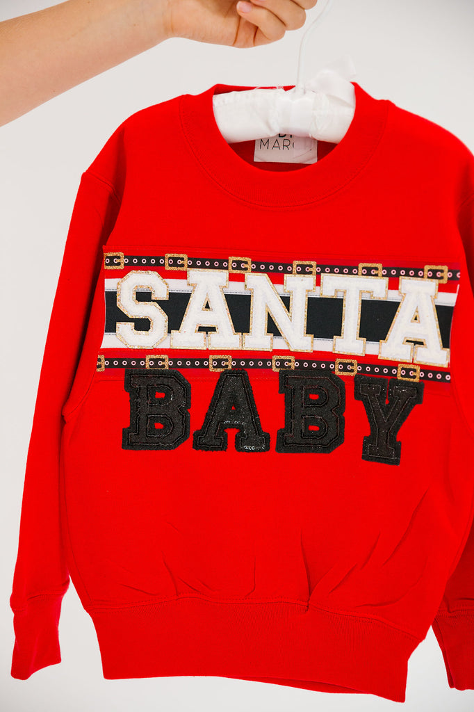 MINI KIDS SANTA BABY RED PULLOVER PULLOVER Judith March   