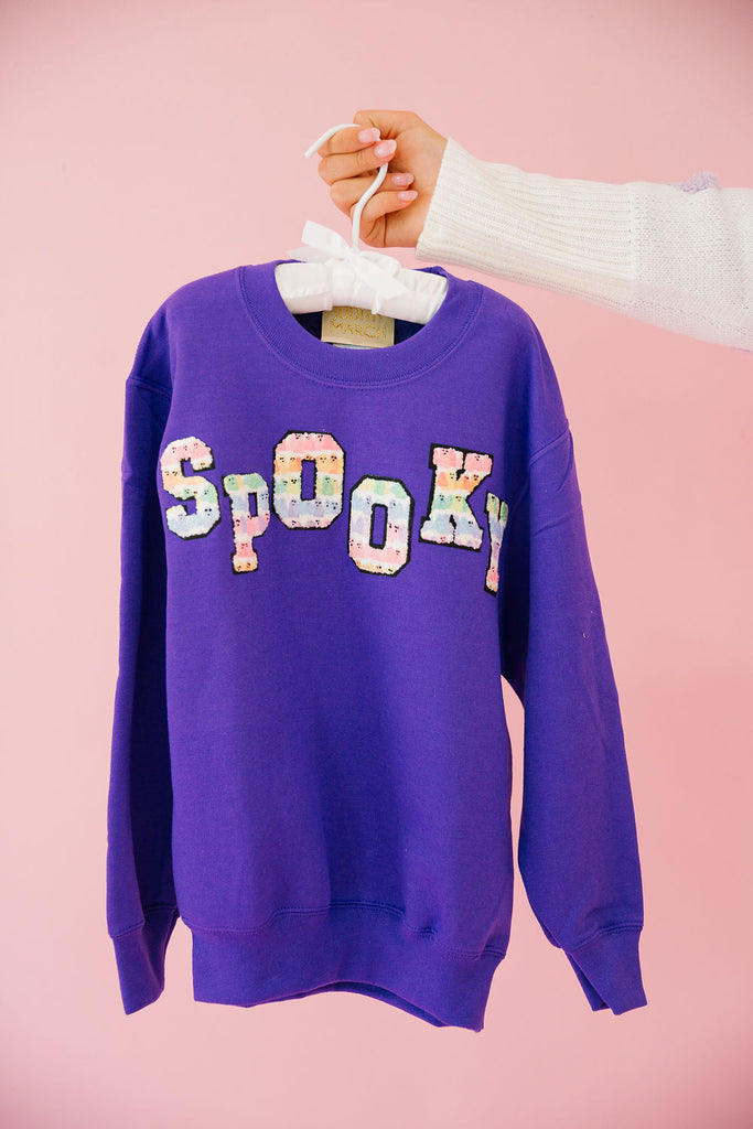 MINI KIDS SPOOKY PURPLE PULLOVER PULLOVER Judith March   