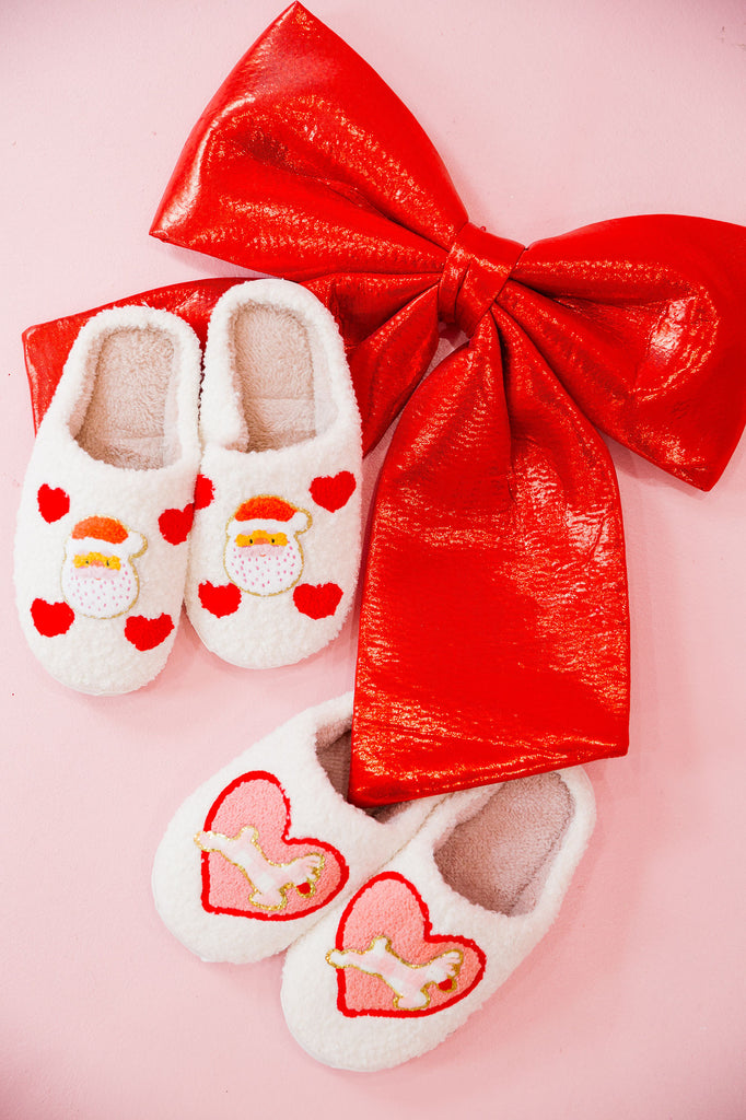 HOLIDAY CHEER HEART SLIPPERS SLIPPERS Judith March   