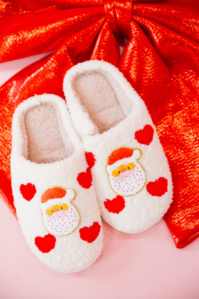 HOLIDAY CHEER HEART SLIPPERS SLIPPERS Judith March   