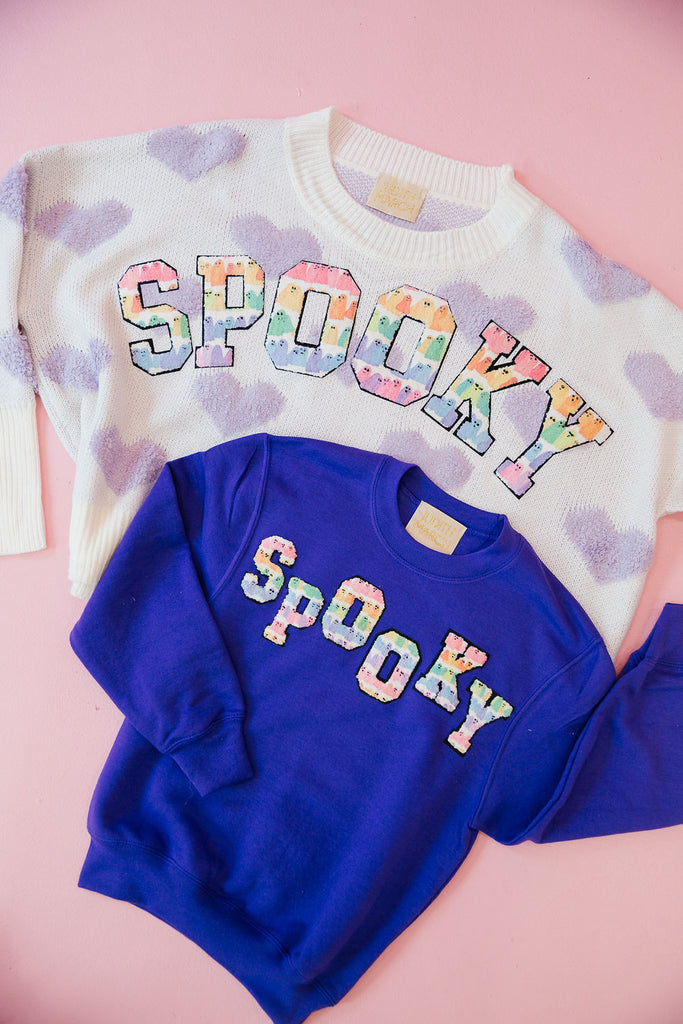 MINI KIDS SPOOKY PURPLE PULLOVER PULLOVER Judith March   