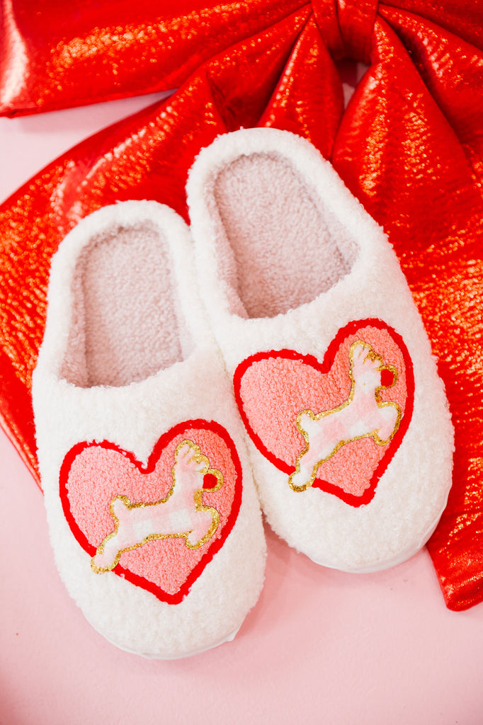 HOLIDAY CHEER HEART SLIPPERS SLIPPERS Judith March   