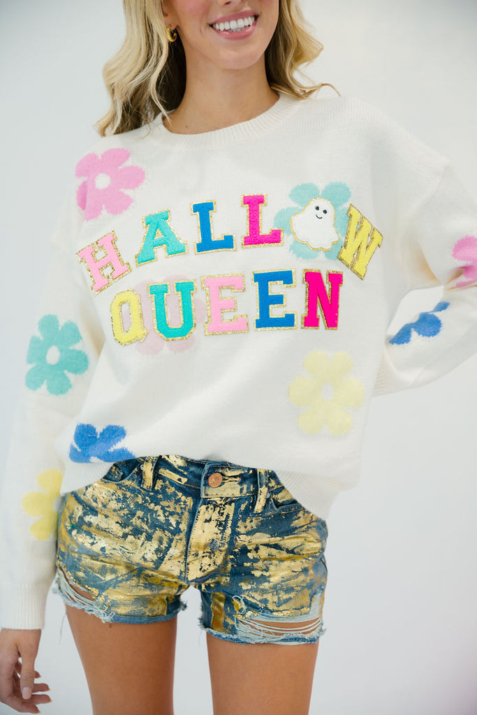 HALLOW QUEEN FLORAL SWEATER SWEATER Judith March S/M  