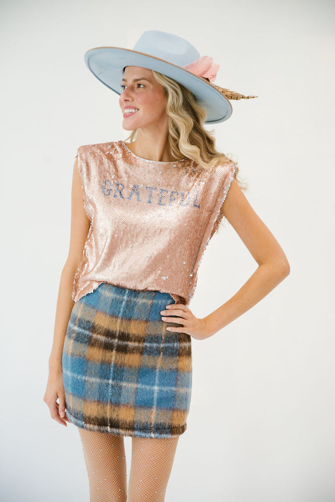 GRATEFUL SEQUIN TOP TOP Judith March   