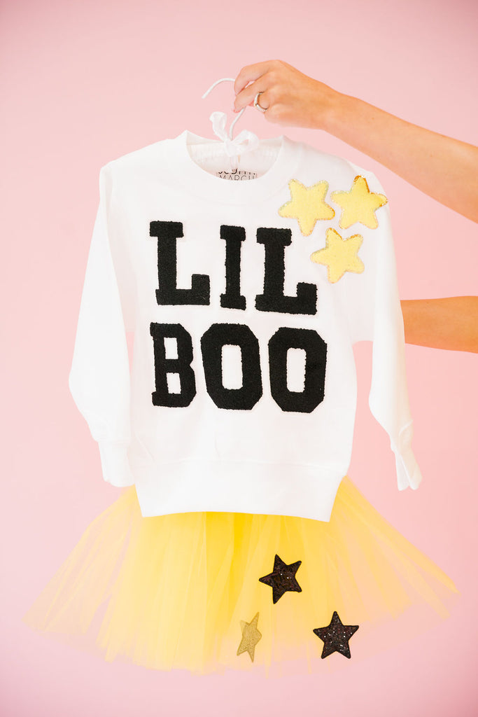 MINI KIDS LIL BOO STAR WHITE PULLOVER PULLOVER Judith March   