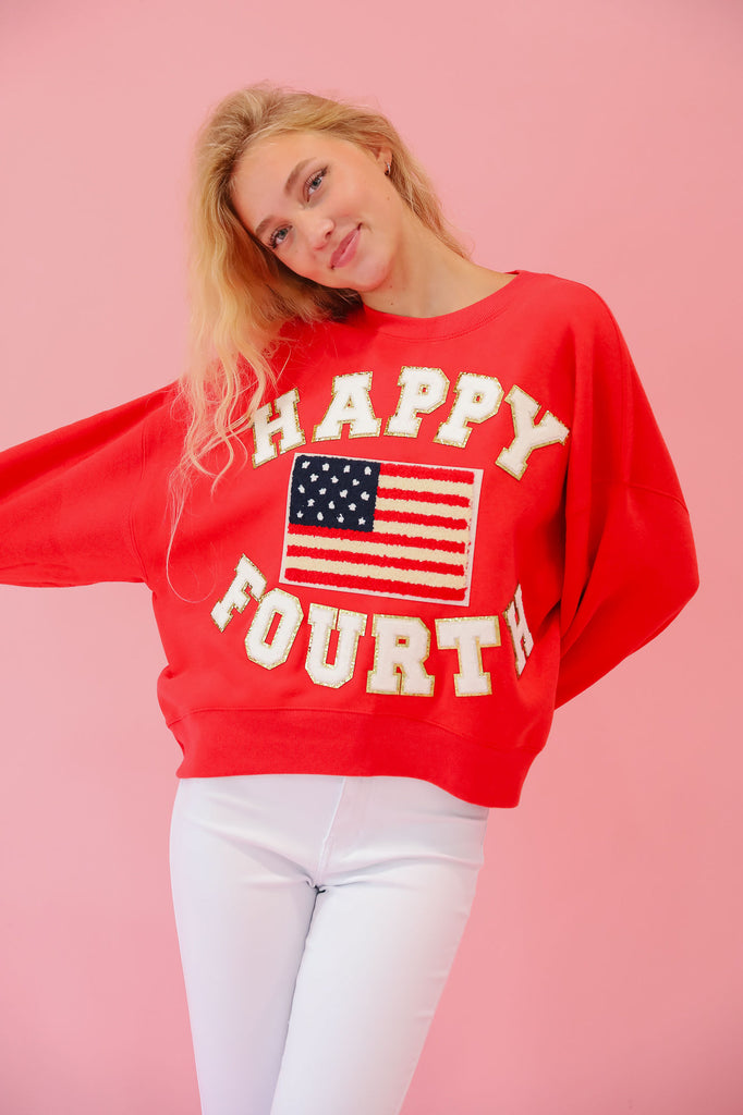 HAPPY FOURTH RED PULLOVER pullover Judith March   