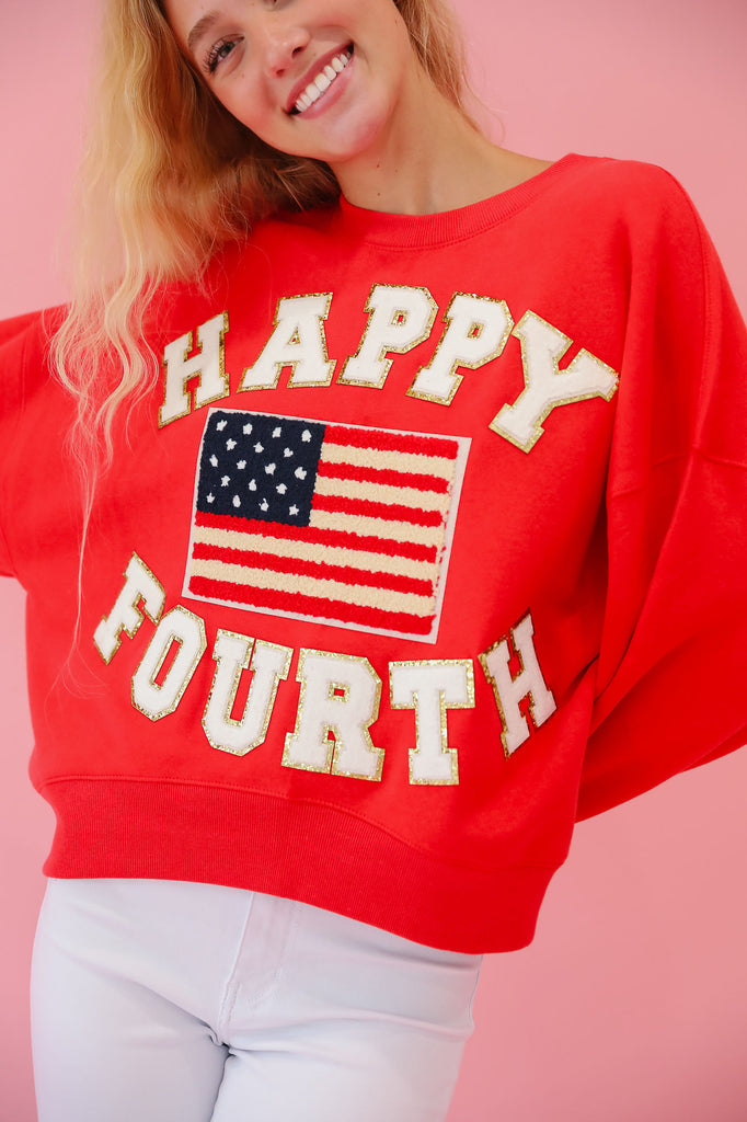 HAPPY FOURTH RED PULLOVER pullover Judith March   