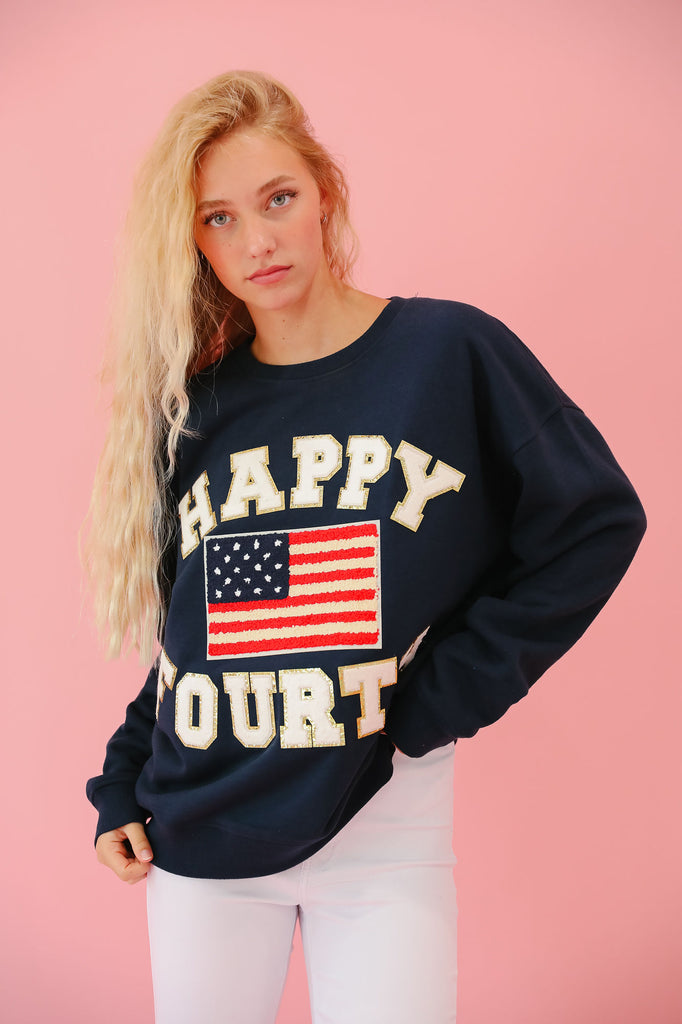 HAPPY FOURTH NAVY PULLOVER pullover Judith March   