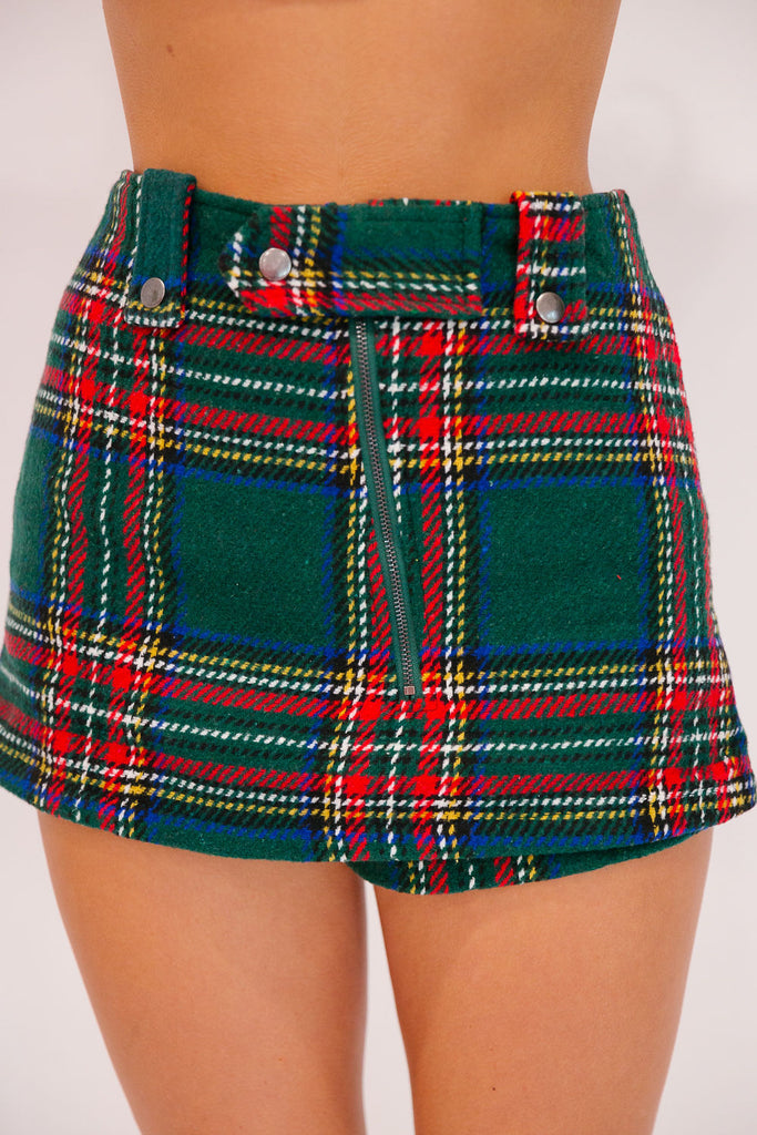 HOLLY JOLLY PLAID SKORT SKIRT Judith March   