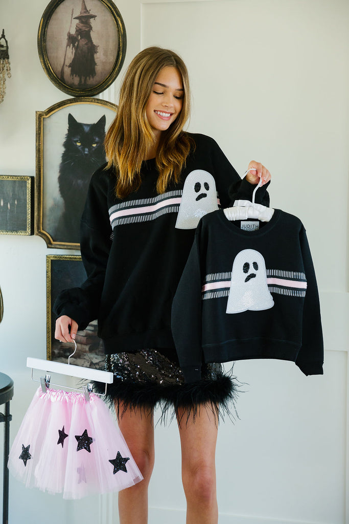 GHOST TIME BLACK PULLOVER PULLOVER Judith March   