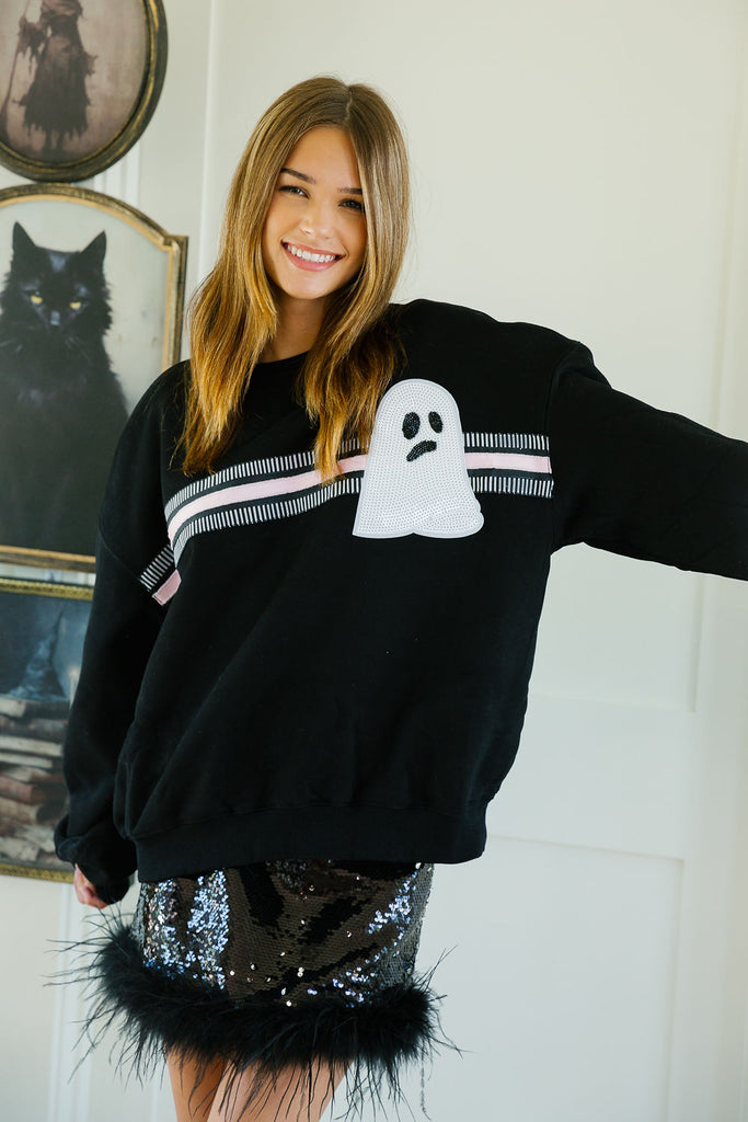 GHOST TIME BLACK PULLOVER PULLOVER Judith March   