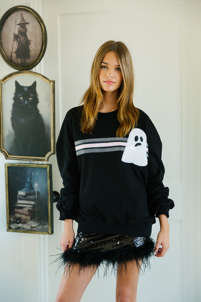 GHOST TIME BLACK PULLOVER* PULLOVER Judith March