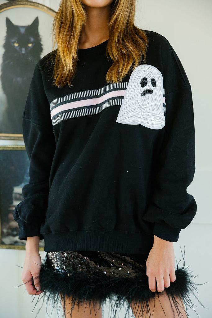 GHOST TIME BLACK PULLOVER PULLOVER Judith March   