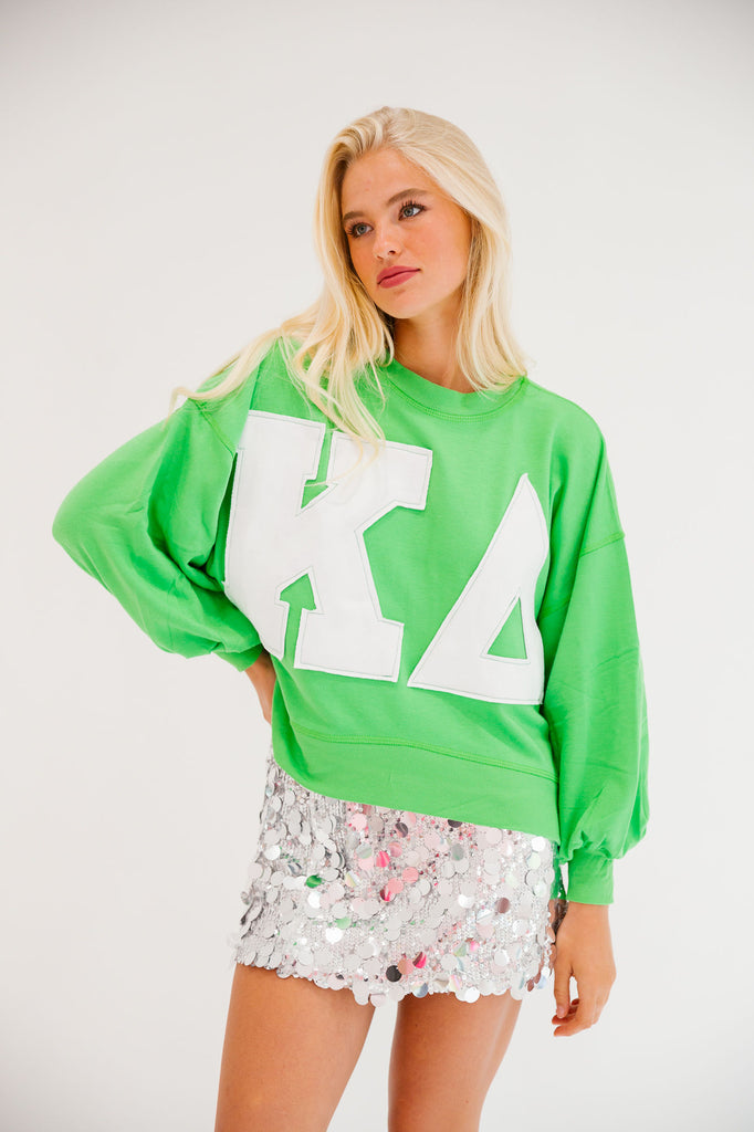 KAPPA DELTA GREEN LETTERS PULLOVER Judith March   