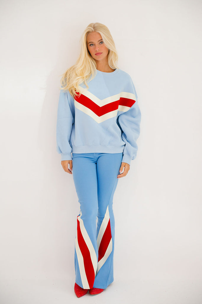 CANDY STRIPES BLUE FLARES Pants Judith March   