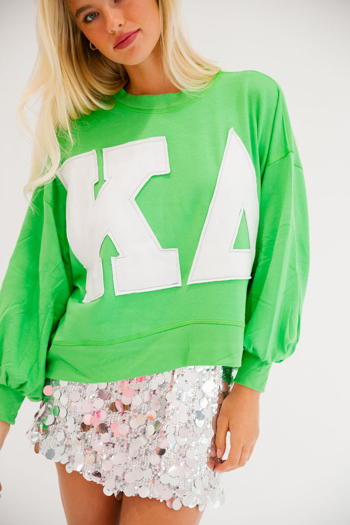 KAPPA DELTA GREEN LETTERS PULLOVER Judith March   