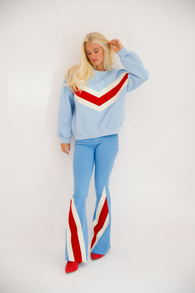 CANDY STRIPES BLUE FLARES Pants Judith March   