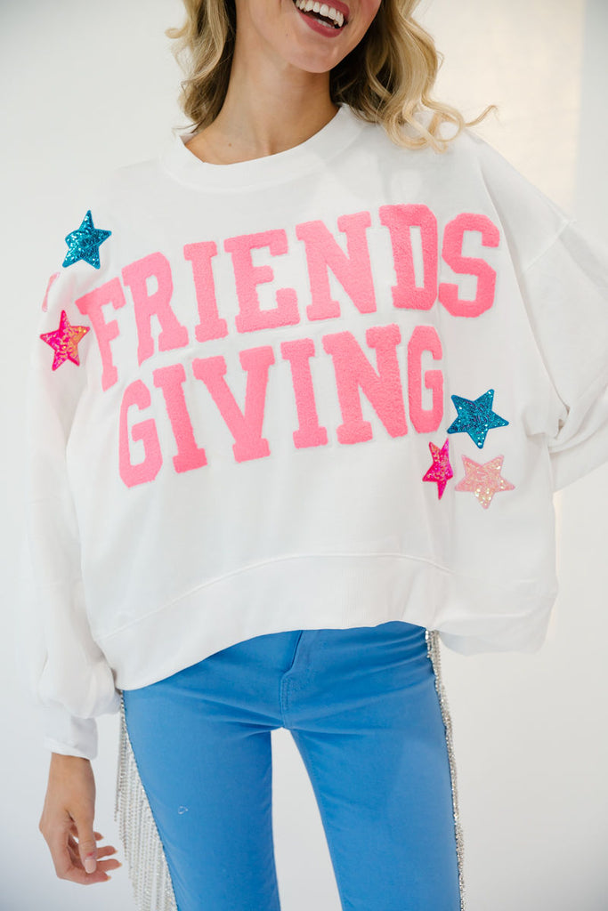 FRIENDSGIVING STAR WHITE PULLOVER PULLOVER Judith March   