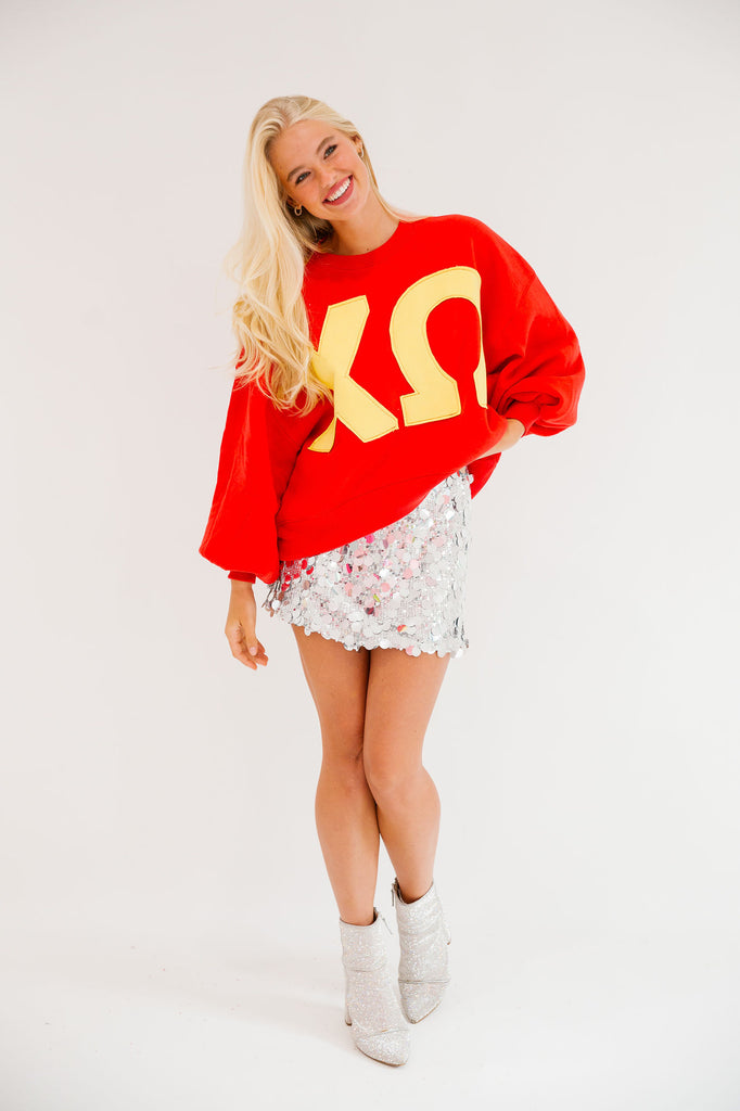 CHI OMEGA RED PULLOVER PULLOVER Judith March   