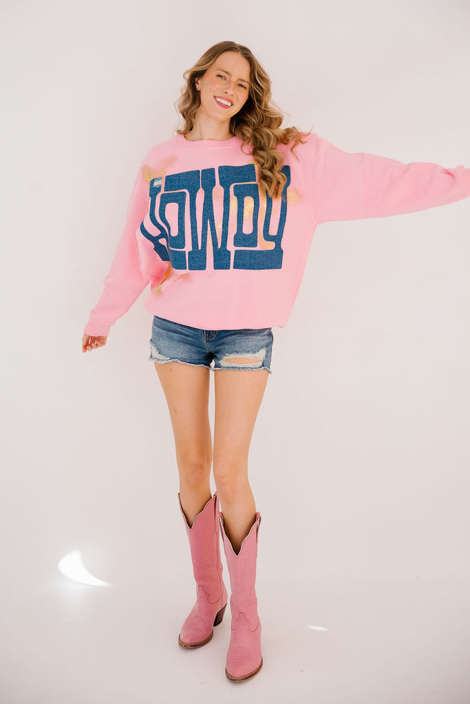 HOWDY PINK PULLOVER PULLOVER Judith March