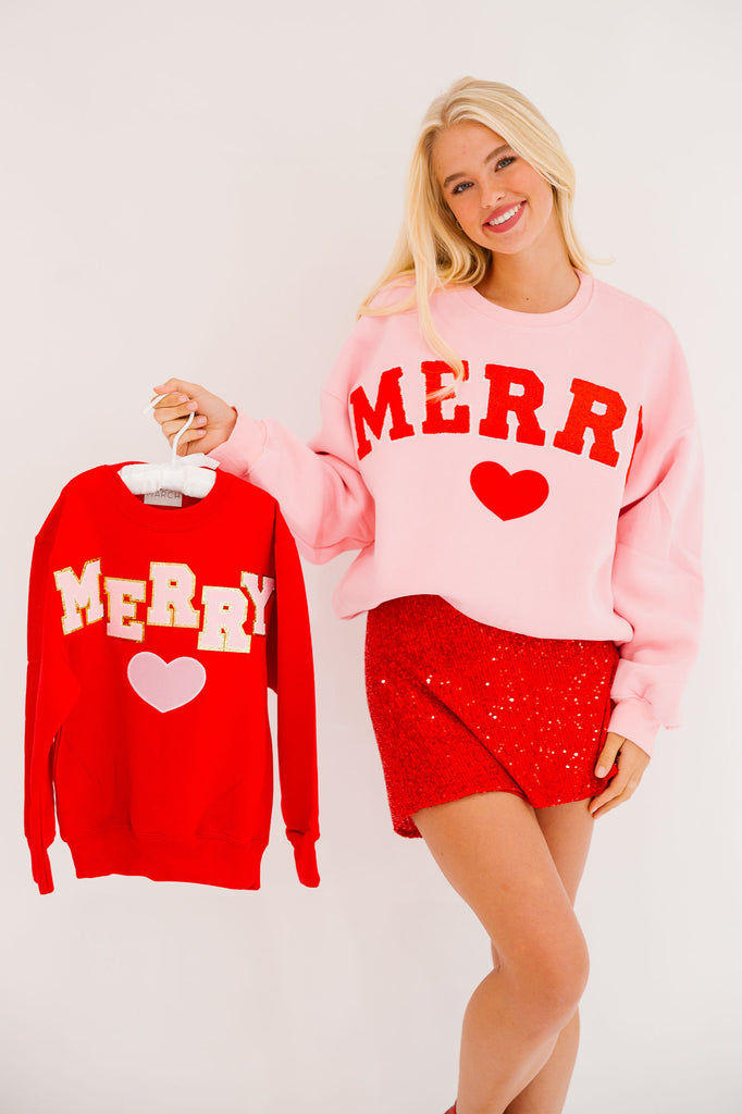 MERRY HEART PINK PULLOVER PULLOVER Judith March   