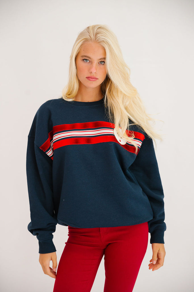 REINDEER SEASON NAVY PULLOVER PULLOVER Judith March   