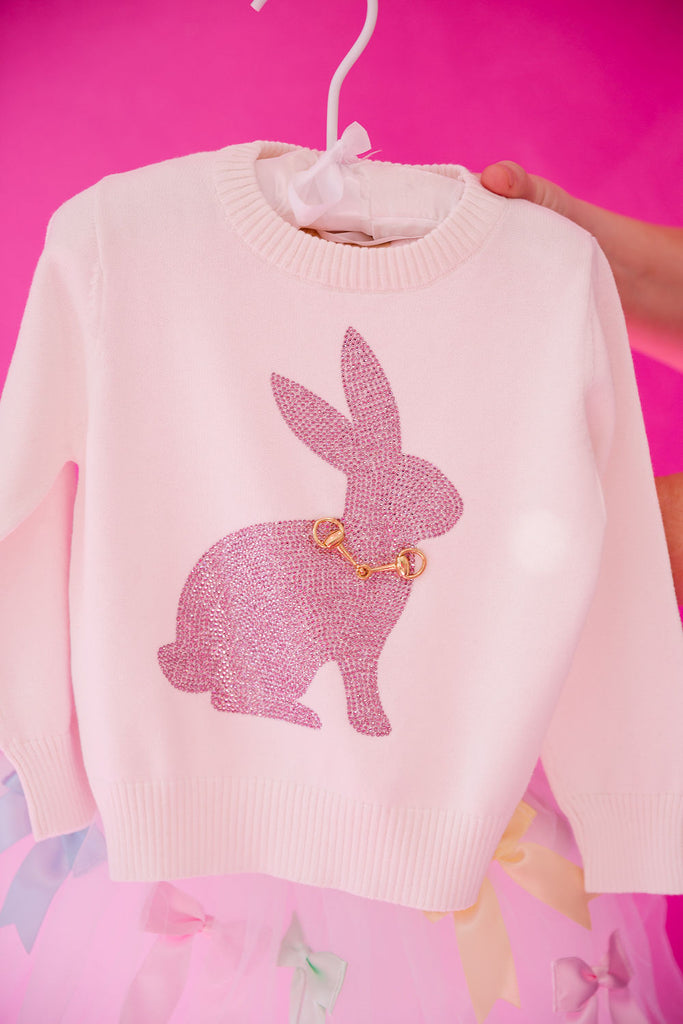 MINI KIDS RHINESTONE BUNNY SWEATER SWEATER Judith March