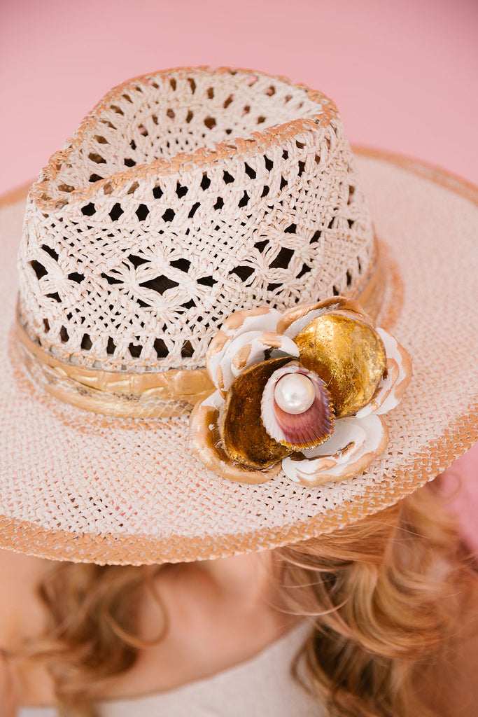 FLOWER PEARL SUN HAT RANCHER HAT Judith March