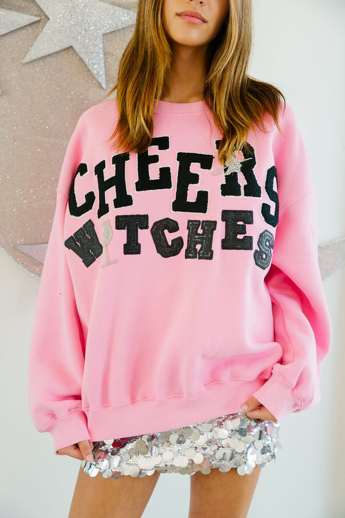 CHEERS WITCHES PINK PULLOVER PULLOVER Judith March   