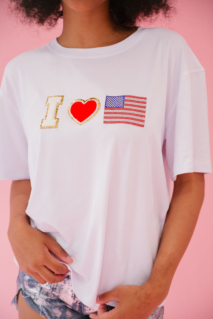 IN LOVE WITH AMERICA TEE Tee Judith March   