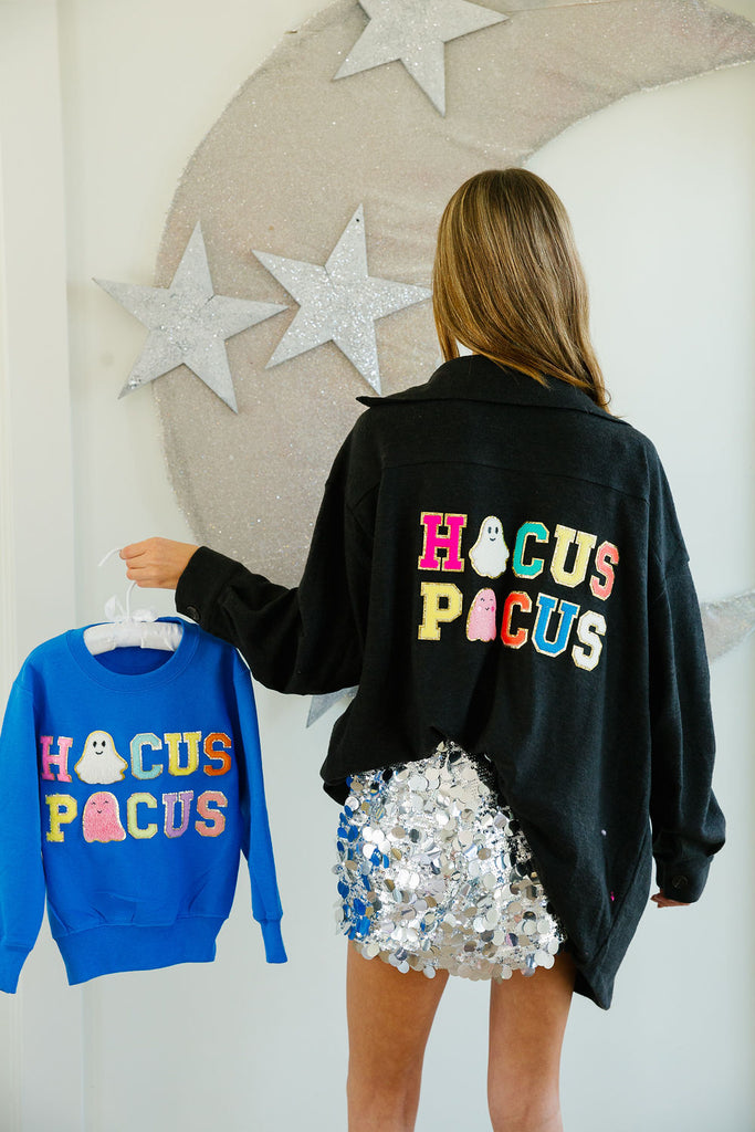 HOCUS POCUS BLACK SHACKET* SWEATER Judith March