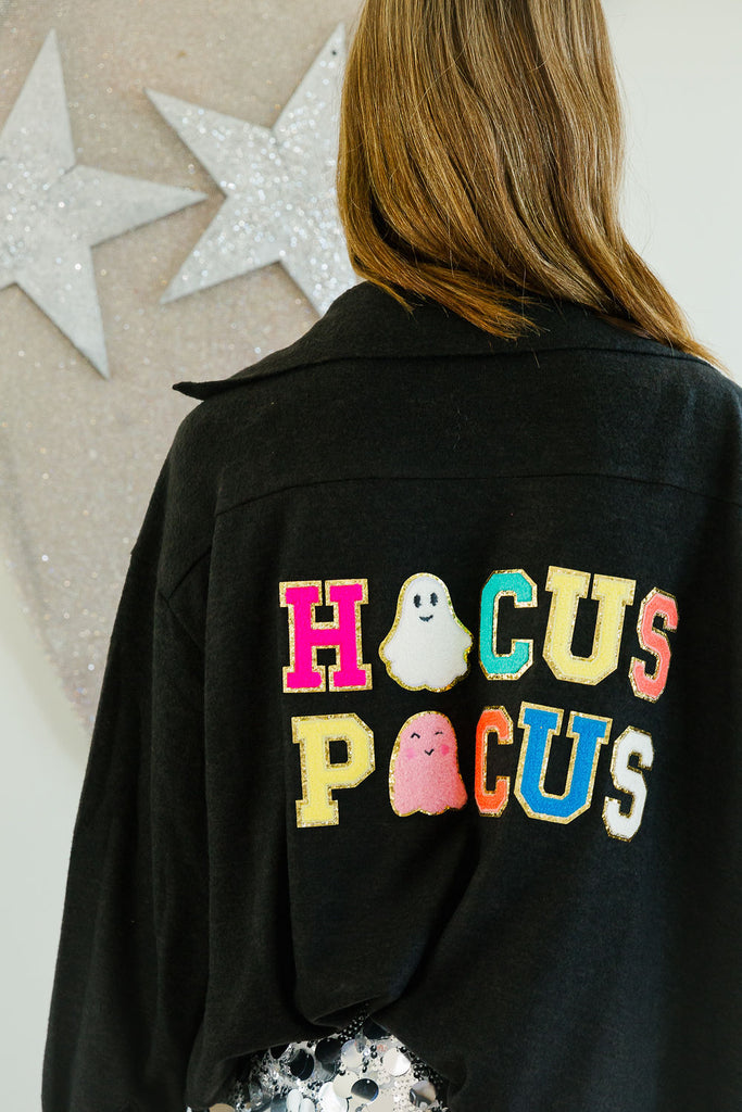 HOCUS POCUS BLACK SHACKET* SWEATER Judith March