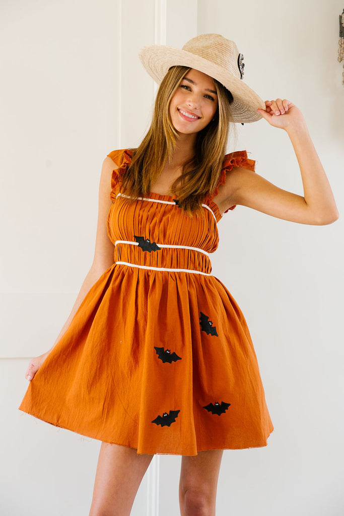 NIGHT FLYERS ORANGE DRESS DRESS Judith March