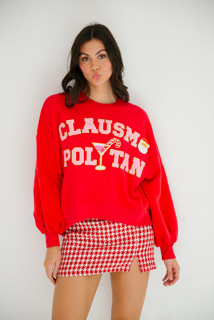 CLAUSMOPOLITAN RED PULLOVER PULLOVER Judith March   