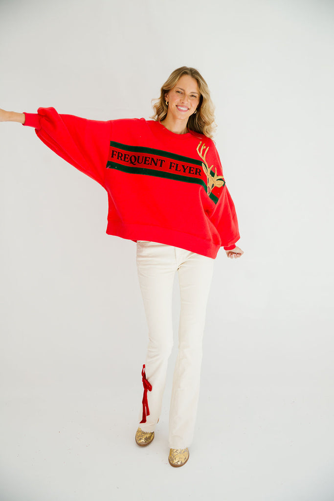 FREQUENT FLYER RED PULLOVER PULLOVER Judith March   