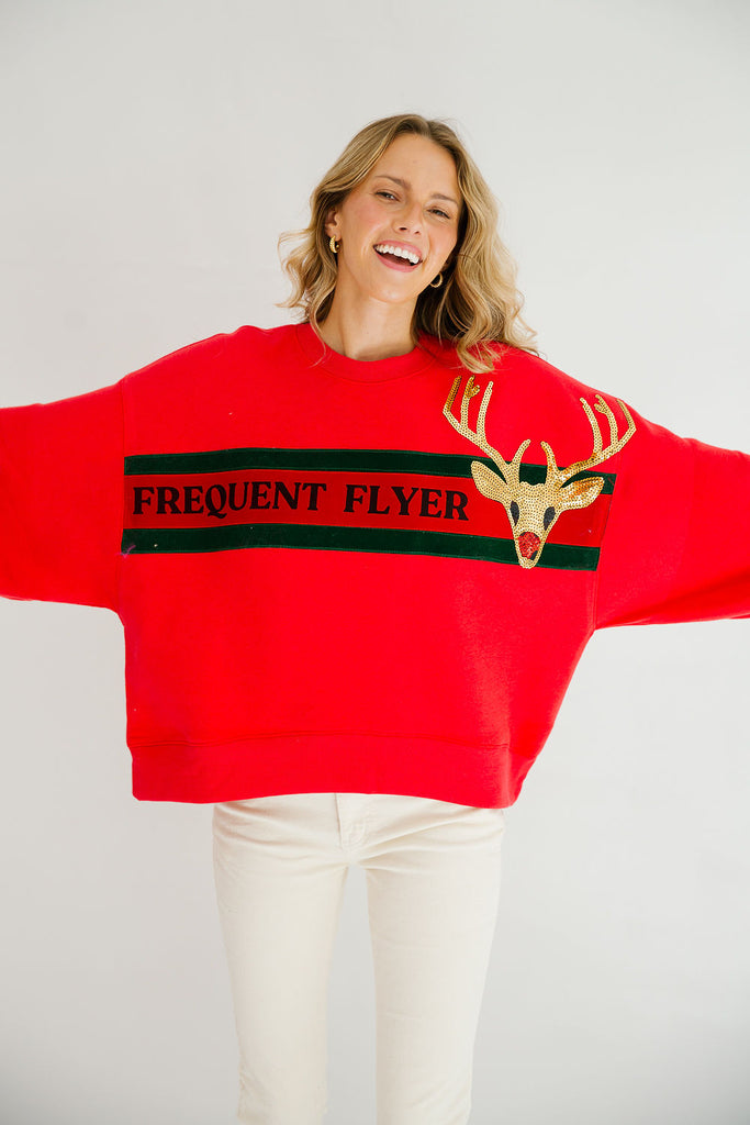 FREQUENT FLYER RED PULLOVER PULLOVER Judith March   