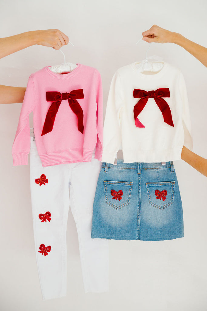 MINI KIDS BOW WHITE PANTS Pants Judith March   