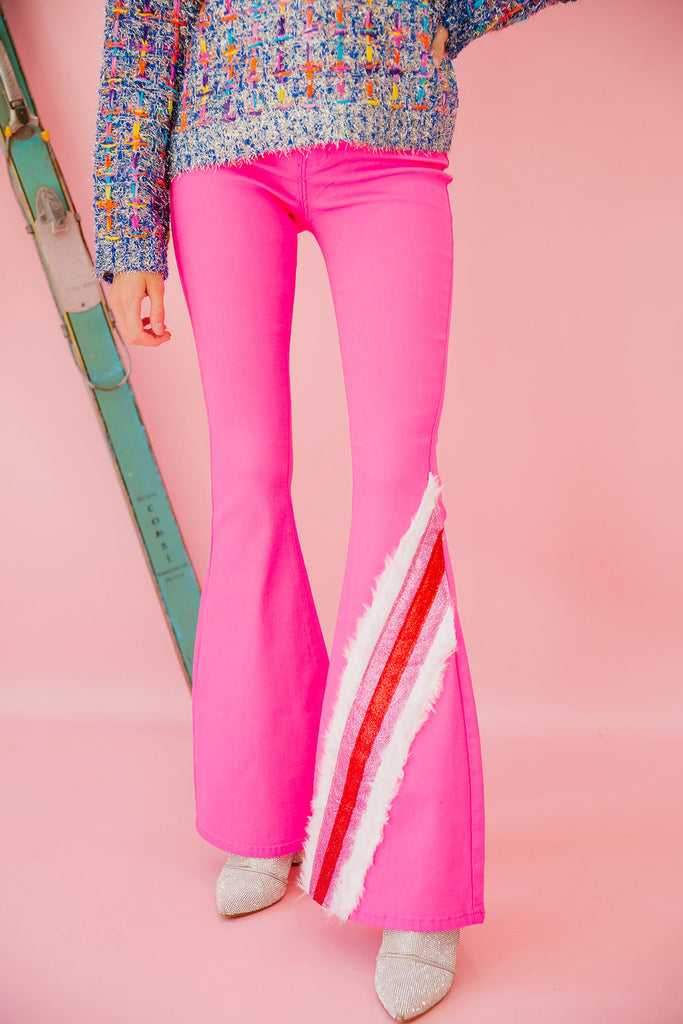 SEASON'S GREETINGS PINK FLARES Pants Judith March   