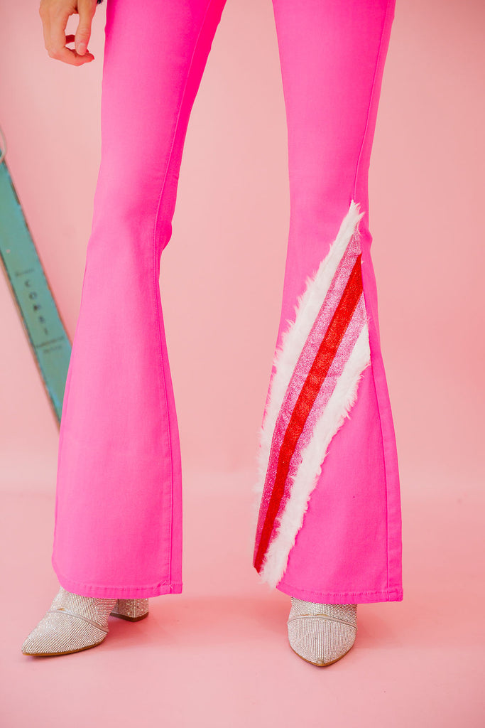 SEASON'S GREETINGS PINK FLARES Pants Judith March   