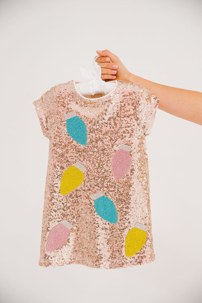 MINI KIDS DECK THE HALLS SEQUIN DRESS DRESS Judith March   